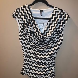 Black and White Chevron top TAGGED